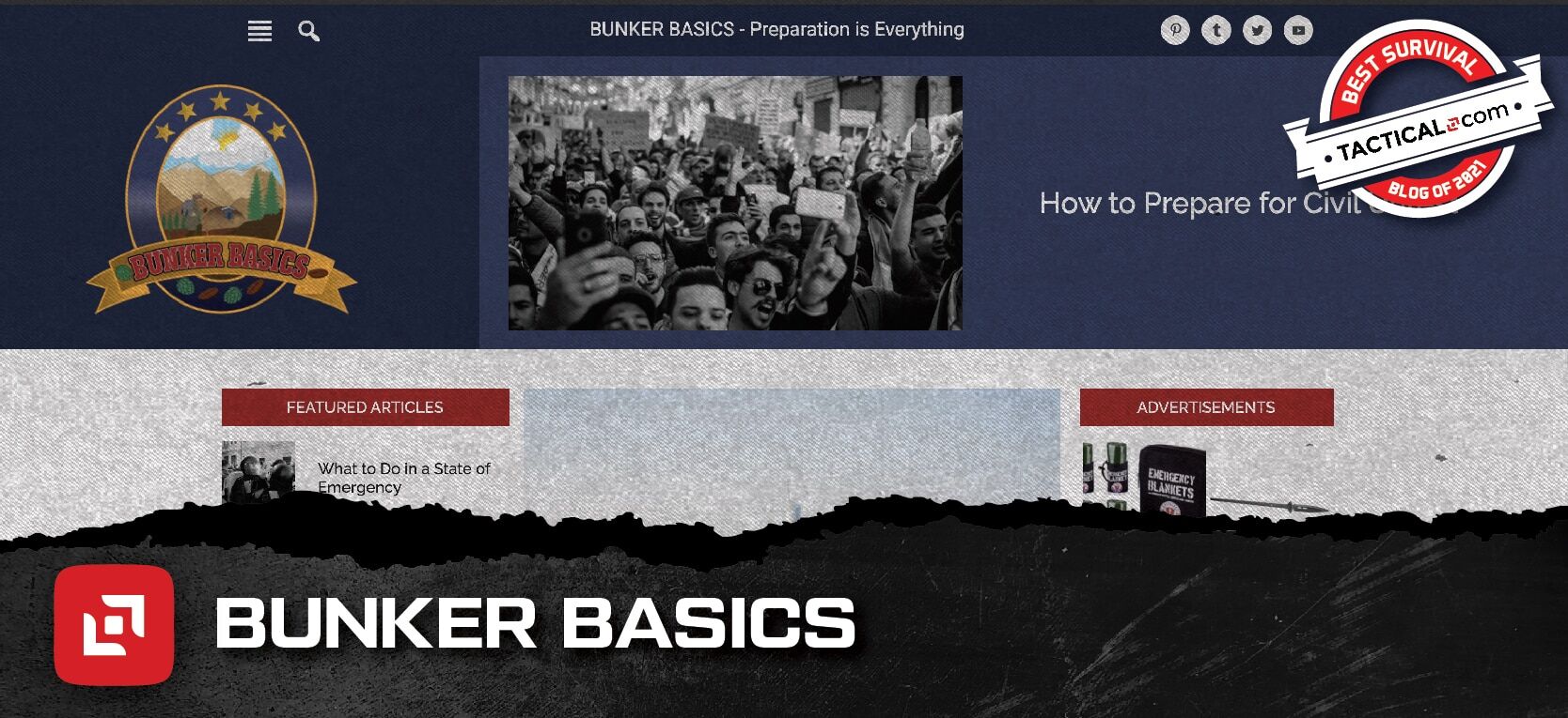 Bunker Basics homepage